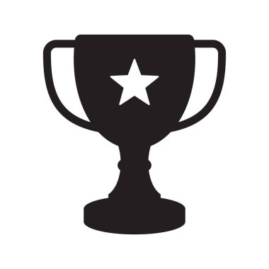 Yıldız ikonlu kupa, galibiyet kupası, zafer kupası ikonu.