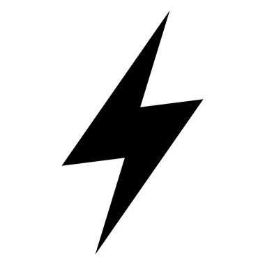 Yıldırım ikonu, elektrik güç ikonu. Şimşek işareti.