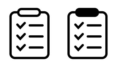 Pano simgesi. Kontrol listesi simgesi.