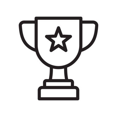 Yıldız ikonlu kupa, galibiyet kupası, zafer kupası ikonu.