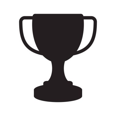 Kupa ikonu, kupa birincisi, zafer kupası ikonu. Web ve mobil için ödül sembolü işareti.