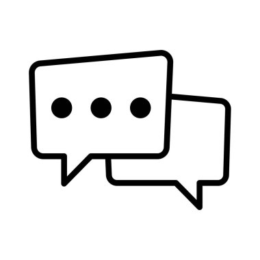 Sohbet ikonu. Konuşma balonu ikonu. Diyalog balonu simgesi.