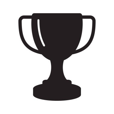 Kupa ikonu, kupa birincisi, zafer kupası ikonu. Web ve mobil için ödül sembolü işareti.