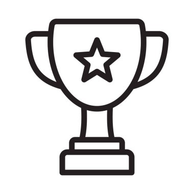 Yıldız ikonlu kupa, galibiyet kupası, zafer kupası ikonu.