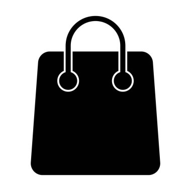 Alışveriş poşeti ikonu. Kağıt torba simgesi.