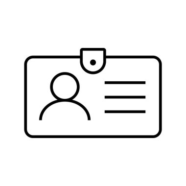 Kimlik kartı çizgisi simgesi. Geçiş simgesi, pasaport belgesi satırı simgesi