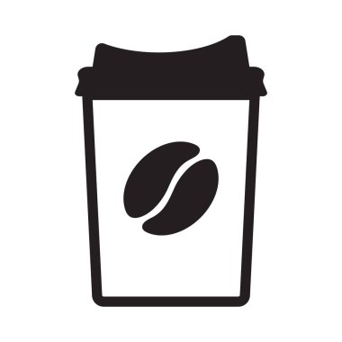 Kağıt kahve bardağı ikonu. Kahve fincanı simgesi.
