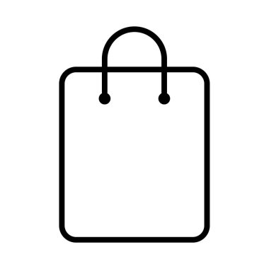 Alışveriş poşeti ikonu. Kağıt torba simgesi.