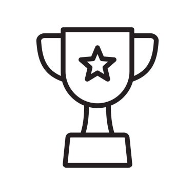 Yıldız ikonlu kupa, galibiyet kupası, zafer kupası ikonu.