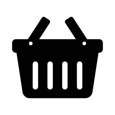 Alışveriş sepeti simgesi, vektör işareti.