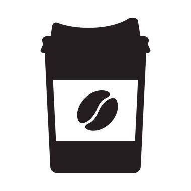 Kağıt kahve bardağı ikonu. Kahve fincanı simgesi.