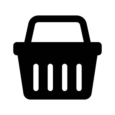 Alışveriş sepeti simgesi. Zıplayan sepet işareti..