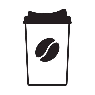 Kağıt kahve bardağı ikonu. Kahve fincanı simgesi.