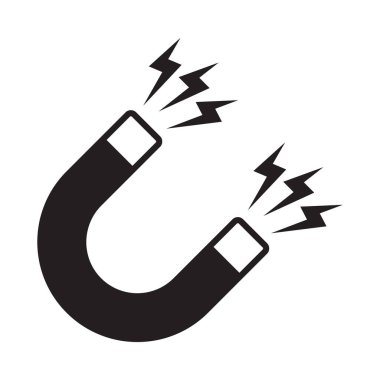 Manyetik simge arkaplanda izole edildi.