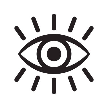 Göz simgesi, vektör sembolü izole edildi.