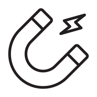 Mıknatıs hattı simgesi. Mıknatıs.