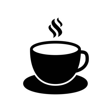 Kupa ikonu. Sıcak içecek simgesi.
