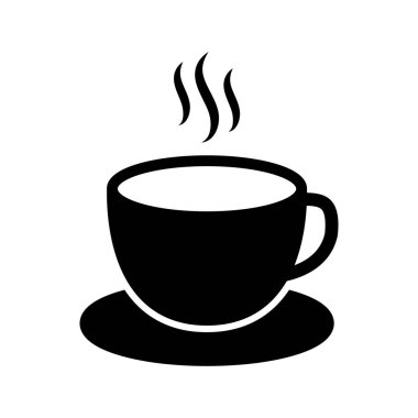Kupa ikonu. Sıcak içecek simgesi.