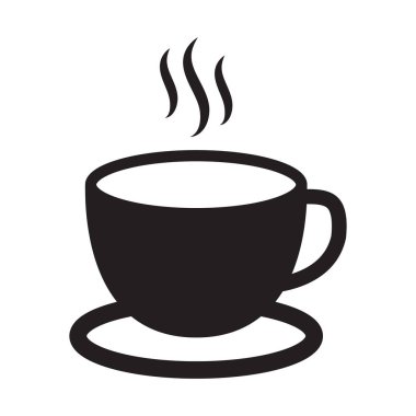 Kupa ikonu. Sıcak içecek ikonu. Kahve ya da çay fincanı.