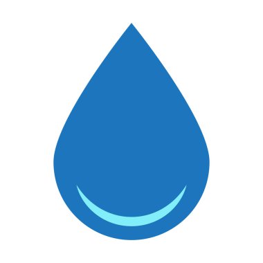 Simgeyi bırak. Mavi su damlası simgesi.