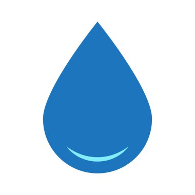 Simgeyi bırak. Mavi su damlası simgesi.