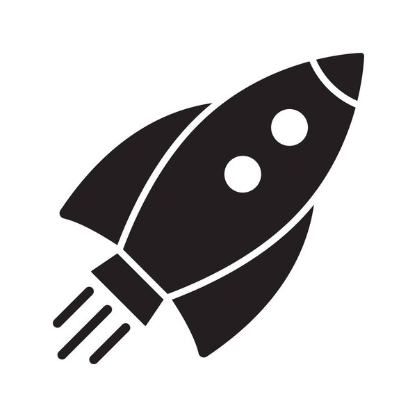 Rocket icon. Startup icon. Flying rocket icon.