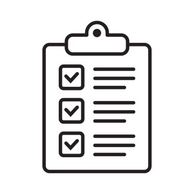 Pano satırı simgesi. Kontrol listesi satır simgesi.