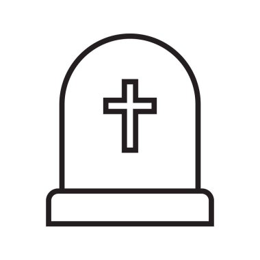 Mezar taşı çizgisi simgesi. Mezar taşı simgesini yırt.