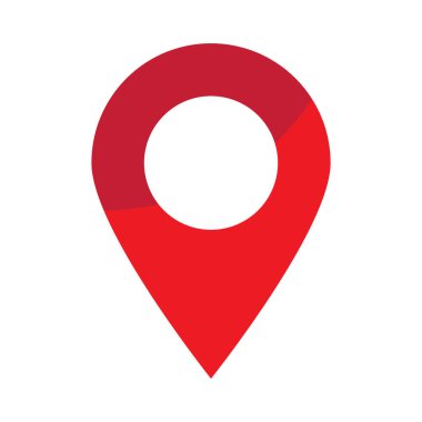 Harita iğnesi. Kırmızı konum haritası simgesi. Kırmızı haritalar iğne sembolü.