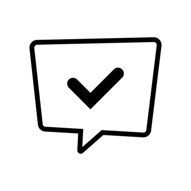 İşaretli simgeli sohbet balonu. İşaretli konuşma balonu.