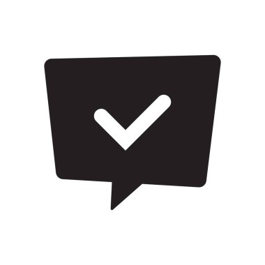 İşaretli simgeli sohbet balonu. İşaretli konuşma balonu.