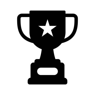 Yıldız ikonlu kupa, galibiyet kupası, zafer kupası ikonu.