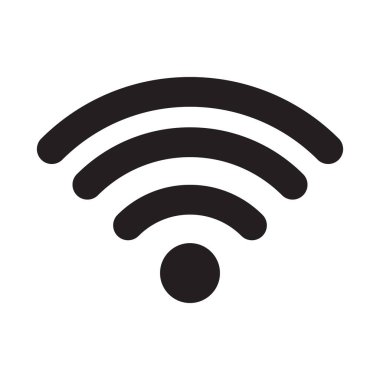 Uzaktan internet erişimi için kablosuz ve WiFi simgesi veya Wi-Fi simgesi işareti