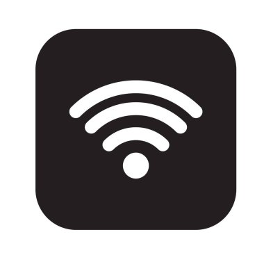 Uzaktan internet erişimi için kablosuz ve WiFi simgesi veya Wi-Fi simgesi işareti.