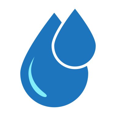 Mavi su damlası ikonu. Simgeyi düz biçimde bırak.