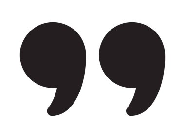 Tırnak işaretleri. Alıntı simgesi. Basit tırnak işaretleri simgesi.