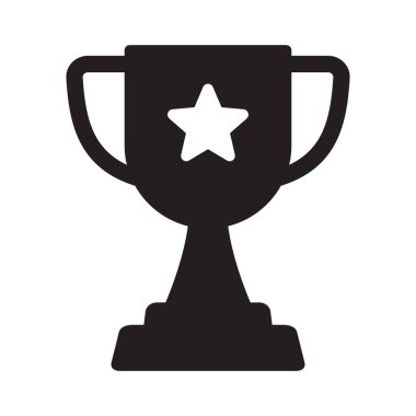 Yıldız ikonlu kupa, galibiyet kupası, zafer kupası ikonu.