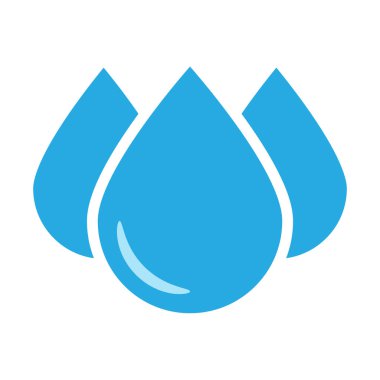 Mavi su damlası ikonu. Simgeyi düz biçimde bırak.
