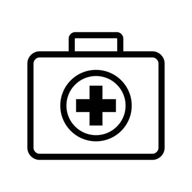 İlk yardım kutusu simgesi, tıbbi evrak çantası simgesi.