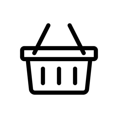 Alışveriş sepeti çizgisi simgesi