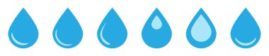 Mavi su damlası ikonu. Simgeyi düz biçimde bırak.