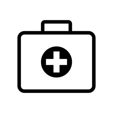 İlk yardım kutusu simgesi, tıbbi evrak çantası simgesi.