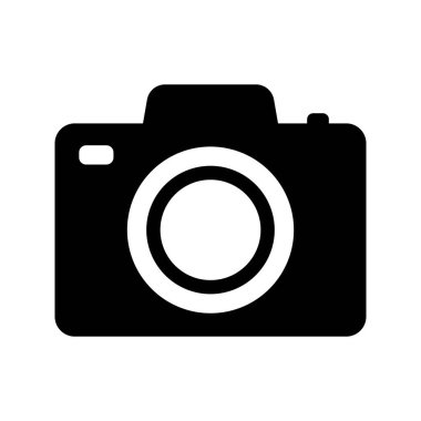 Kamera simgesi. Fotoğraf kamerası vektör simgesi.