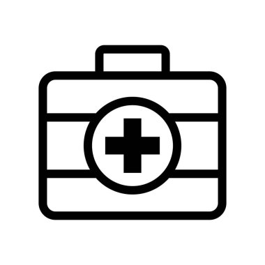 İlk yardım kutusu simgesi, tıbbi evrak çantası simgesi.