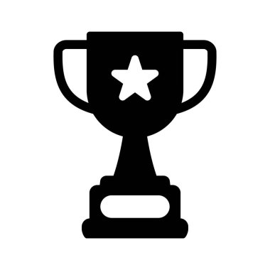 Yıldız ikonlu kupa, kazanan kupa ikonu, zafer kupası ikonu.