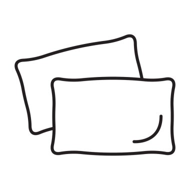 Yastık simgesi. Yastık çizgisi simgesi.