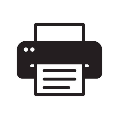 Yazıcı simgesi. çıktıdaki sembol.