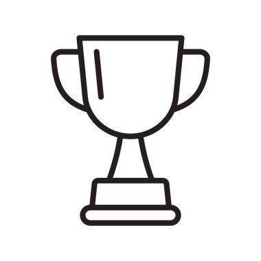 Kupa ikonu, zafer kupası çizgisi ikonu. Ödül simgesi.