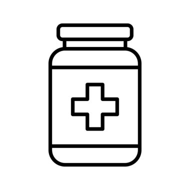 İlaç şişesi satırı simgesi.