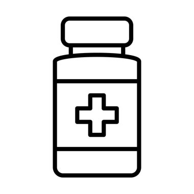 İlaç şişesi satırı simgesi.
